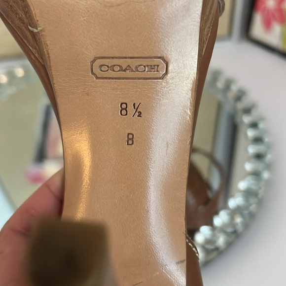 Coach brown leather High Heels women’s size 8.5 - Picture 8 of 9